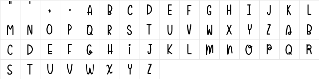 Sugar Poof-demo Regular font glyphpreview