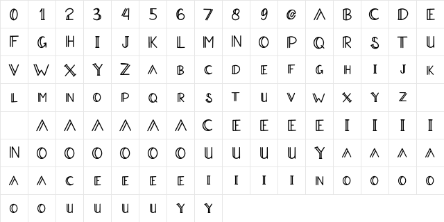 Aradeva Demo Regular font glyphpreview