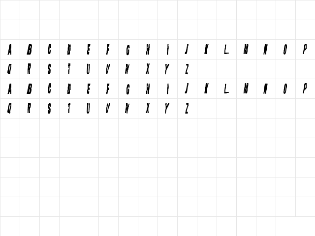 Straight Face Regular font glyphpreview