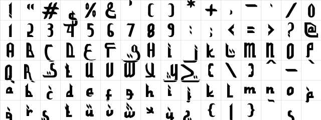 Sparkling Khufis Regular font glyphpreview