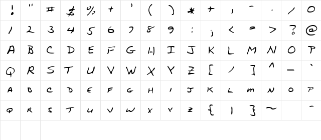 Stubbs Regular font glyphpreview