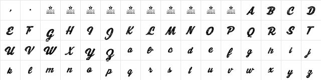 Moon Walker Personal Use Regular font glyphpreview