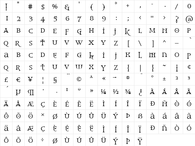 Alchemy Gold A24 Regular font glyphpreview