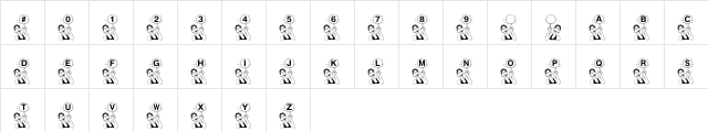 KR B'ball Regular font glyphpreview