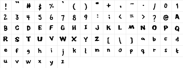 Youthquake Regular font glyphpreview