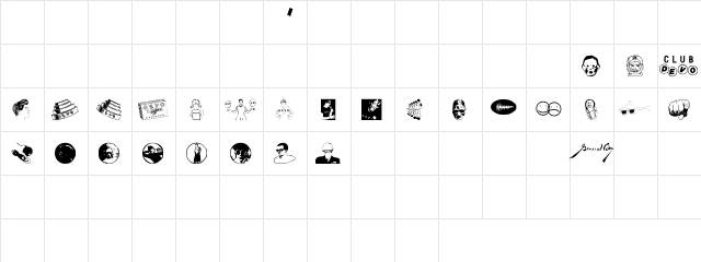 DEVO Dingbats 1.3 Regular font glyphpreview