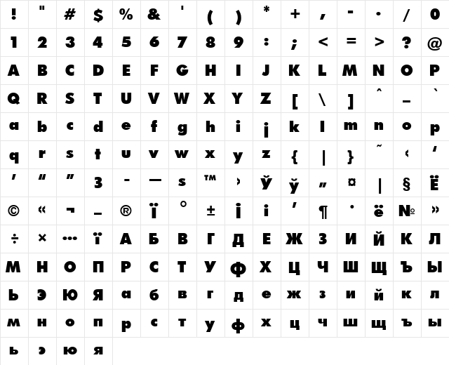 Futura press Press font glyphpreview