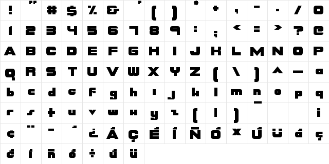 NASDAQER Heavy font glyphpreview