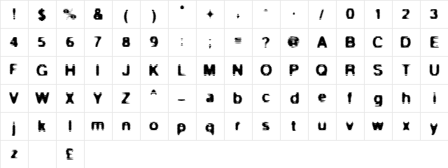 Scanner Regular font glyphpreview