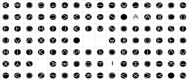 XperimentypoFourC RoundInvers font glyphpreview
