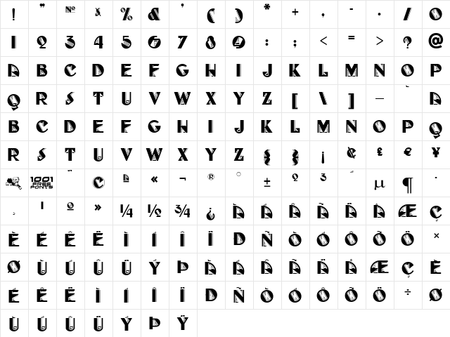 FullTilt Boogie NF Regular font glyphpreview