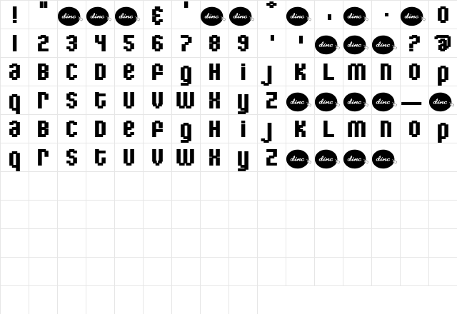 FakeFriends Regular font glyphpreview