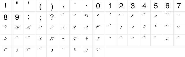moa Regular font glyphpreview
