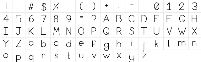 Sky of Eden Regular font glyphpreview