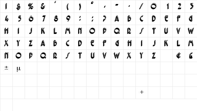 FerioDisplayCapsSSK Regular font glyphpreview