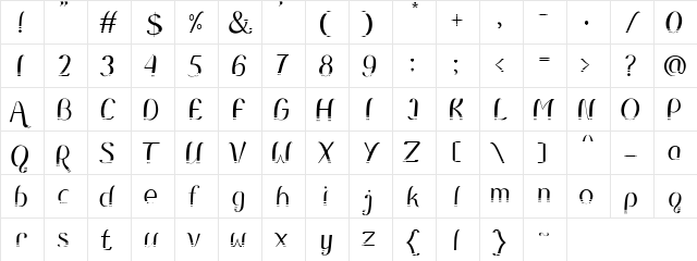 Remo Regular font glyphpreview