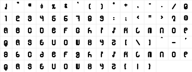 Skylab 600 Regular font glyphpreview