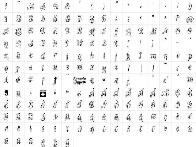 Treasury Gold Alt Regular font glyphpreview