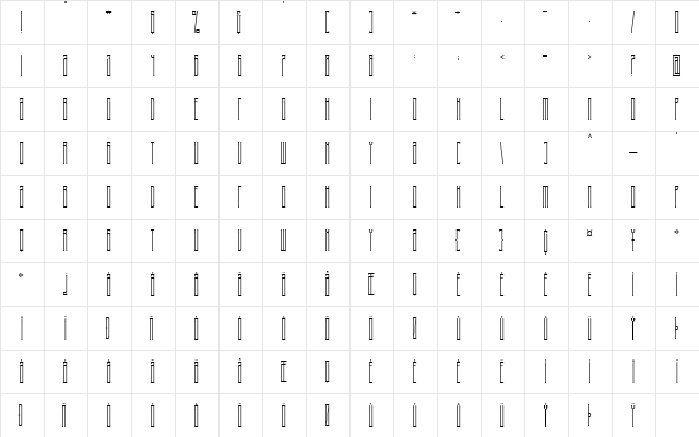 NoiseStorm Light font glyphpreview