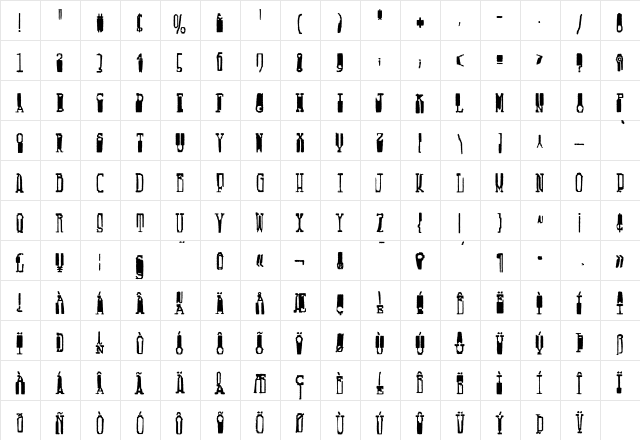 Fucsimile Regular font glyphpreview