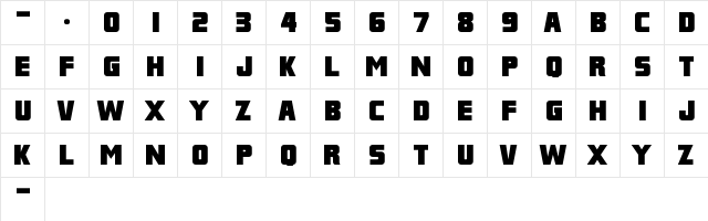 Franklin M54 Regular font glyphpreview