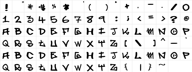 elevenoone hand1 font glyphpreview