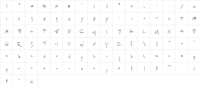 OmiyageAL Regular font glyphpreview