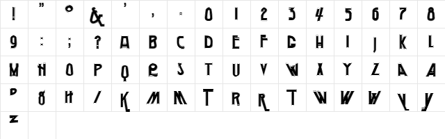 Airkraft Normal font glyphpreview