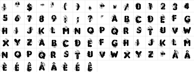 MUDSHAKE 83 Regular font glyphpreview