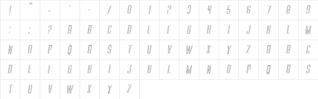 Trio Italic font glyphpreview