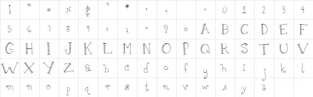 MTF Girlie Regular font glyphpreview