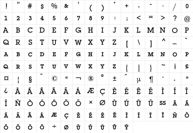 Lubalin Expert BQ Regular font glyphpreview