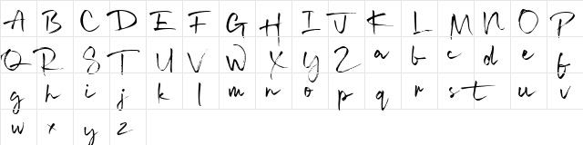 Signatime Regular font glyphpreview