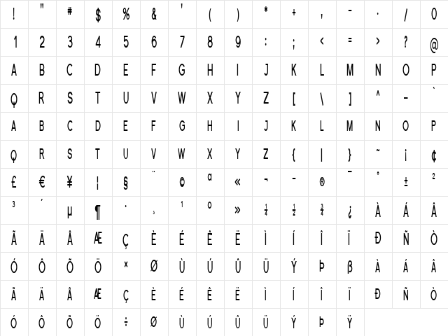 Florencesans SC Comp Bold font glyphpreview