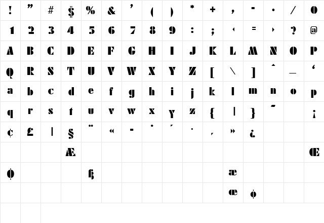 KudosPosterSSK Regular font glyphpreview