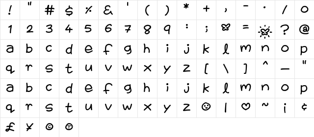 Fairies Are Real Regular font glyphpreview