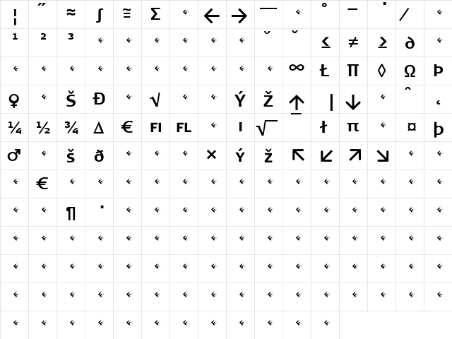 Signa Regular font glyphpreview