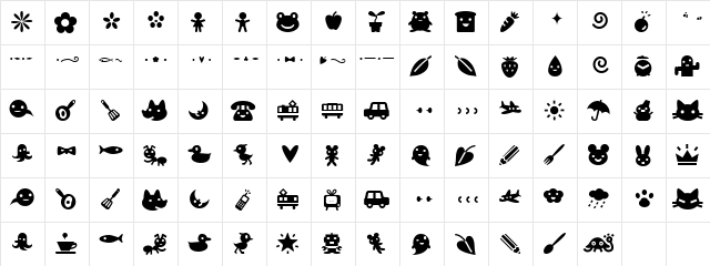 Efon Regular font glyphpreview