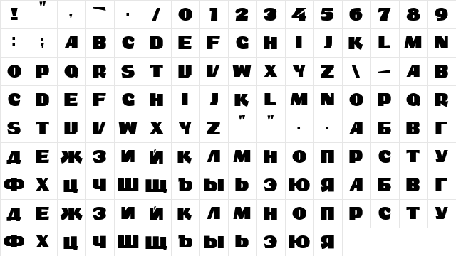 ft25 Regular font glyphpreview