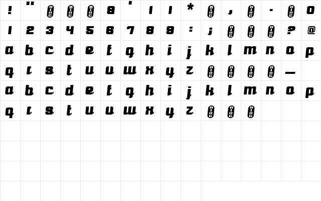 Stereophonic Regular font glyphpreview