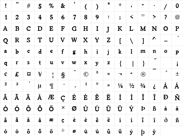 Worcester Round Becker Bold font glyphpreview