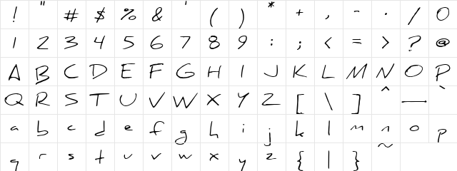 drunken meeto Regular font glyphpreview