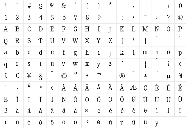 DanielBecker-ExtraLight Regular font glyphpreview