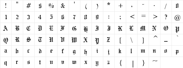 Mat Malusa Regular font glyphpreview