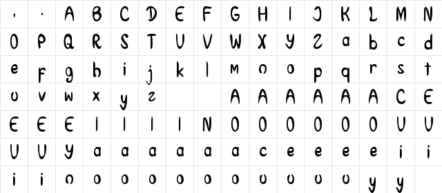 Cashfeer Regular font glyphpreview