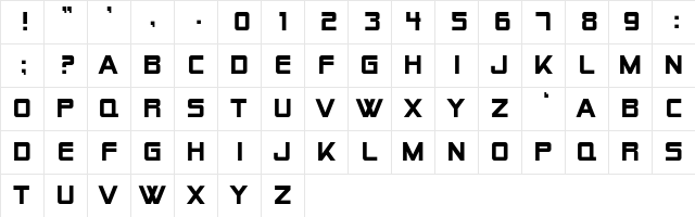 SF Alien Encounters Solid Regular font glyphpreview