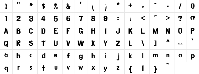 Melted Roof Regular font glyphpreview