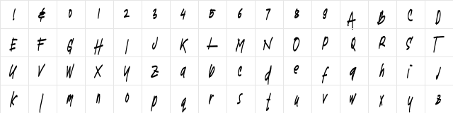 TURQOISE Regular font glyphpreview