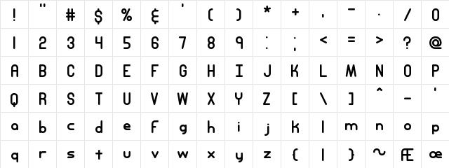 Entangled Plain (BRK) Normal font glyphpreview