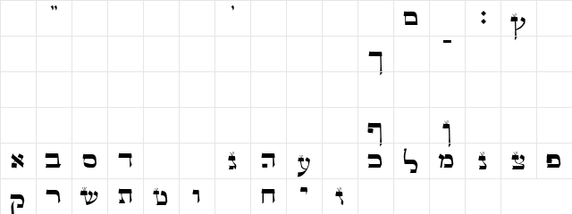 Torah Sofer Regular font glyphpreview
